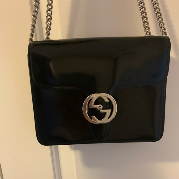 Authentic - GG Gucci marmont black leather bag. - Picture 10 of 13